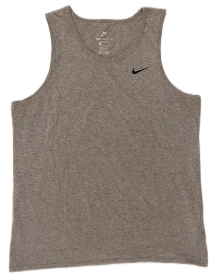 NIKE Muški prsluk atletskog kroja Mali sivi flekasti pamuk
