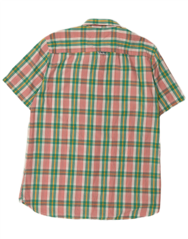Crew Clothing Muška košulja kratkih rukava Srednje zelena karirana pamuk