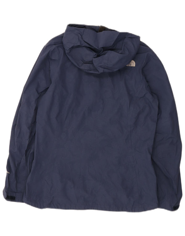 The North Face Womens Hyvent Hooded Rain Jacket UK 14 Medium Navy Blue