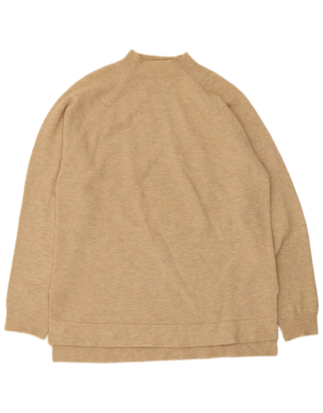 Indi & Cold ženski prekomjerni džemper s kornjačastim ovratnikom UK 10 Small Beige