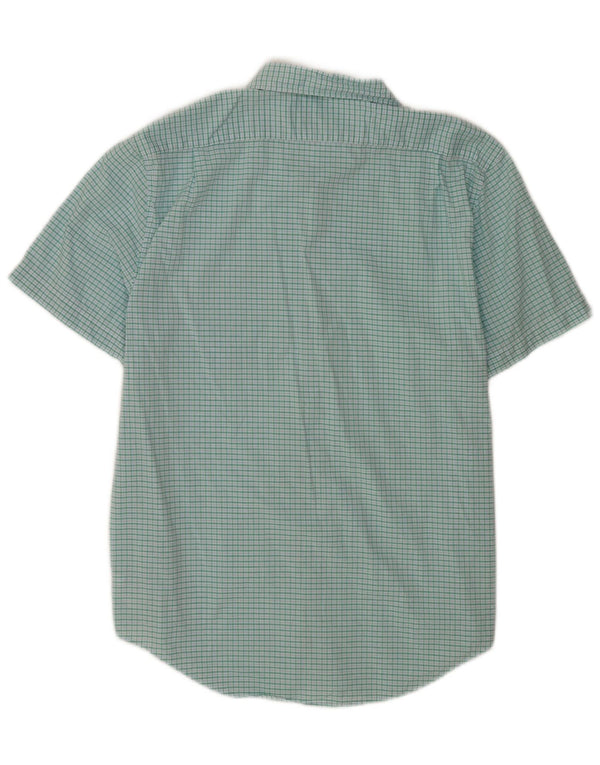 Lacoste muška uska košulja kratkih rukava veličina 44 XL tirkizna gingham