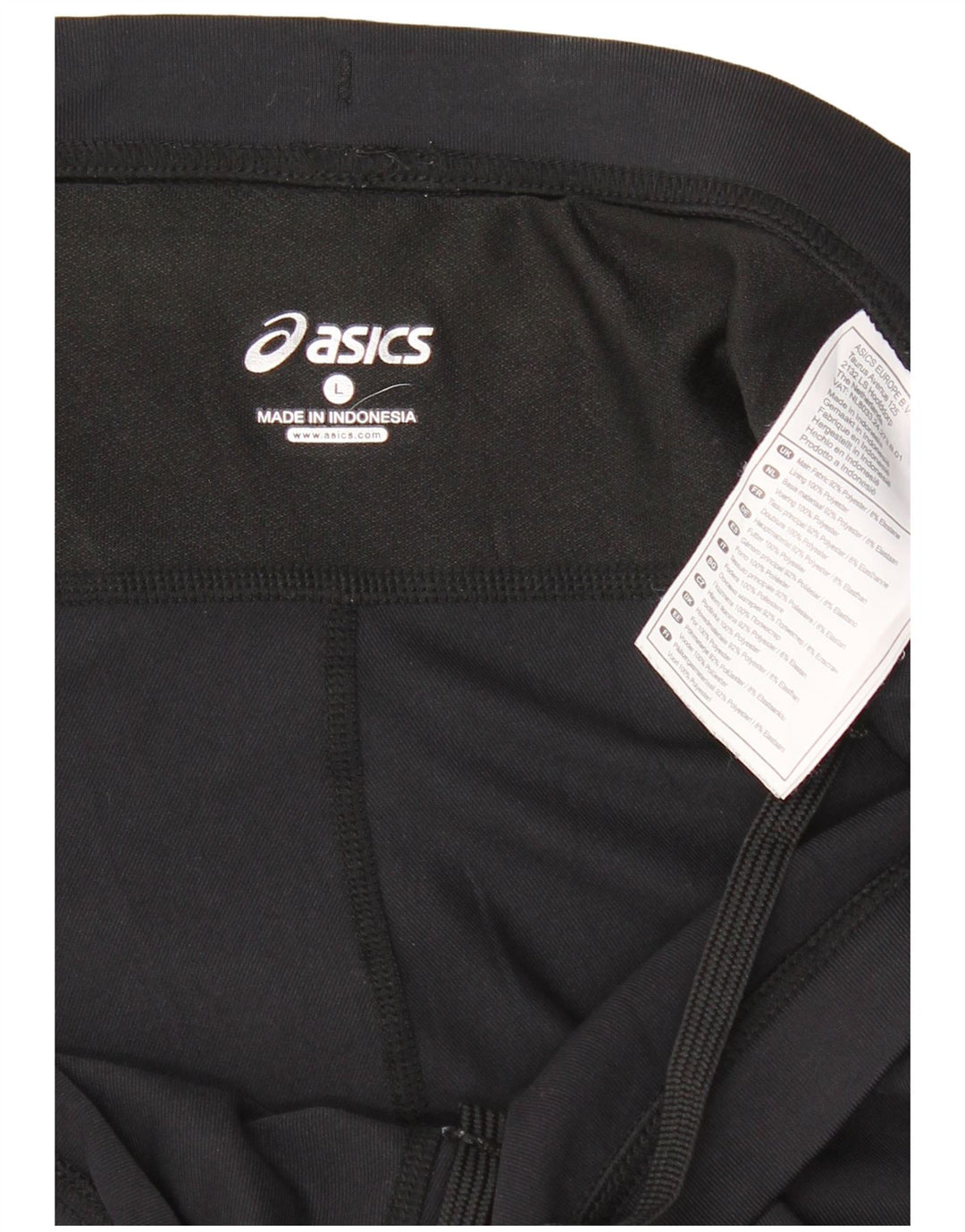 ASICS Womens Sport Shorts UK 14 Large Black Polyester