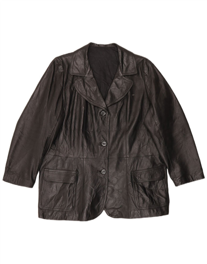 Vintage ženska jakna sa 3 gumba IT 52 2XL crna