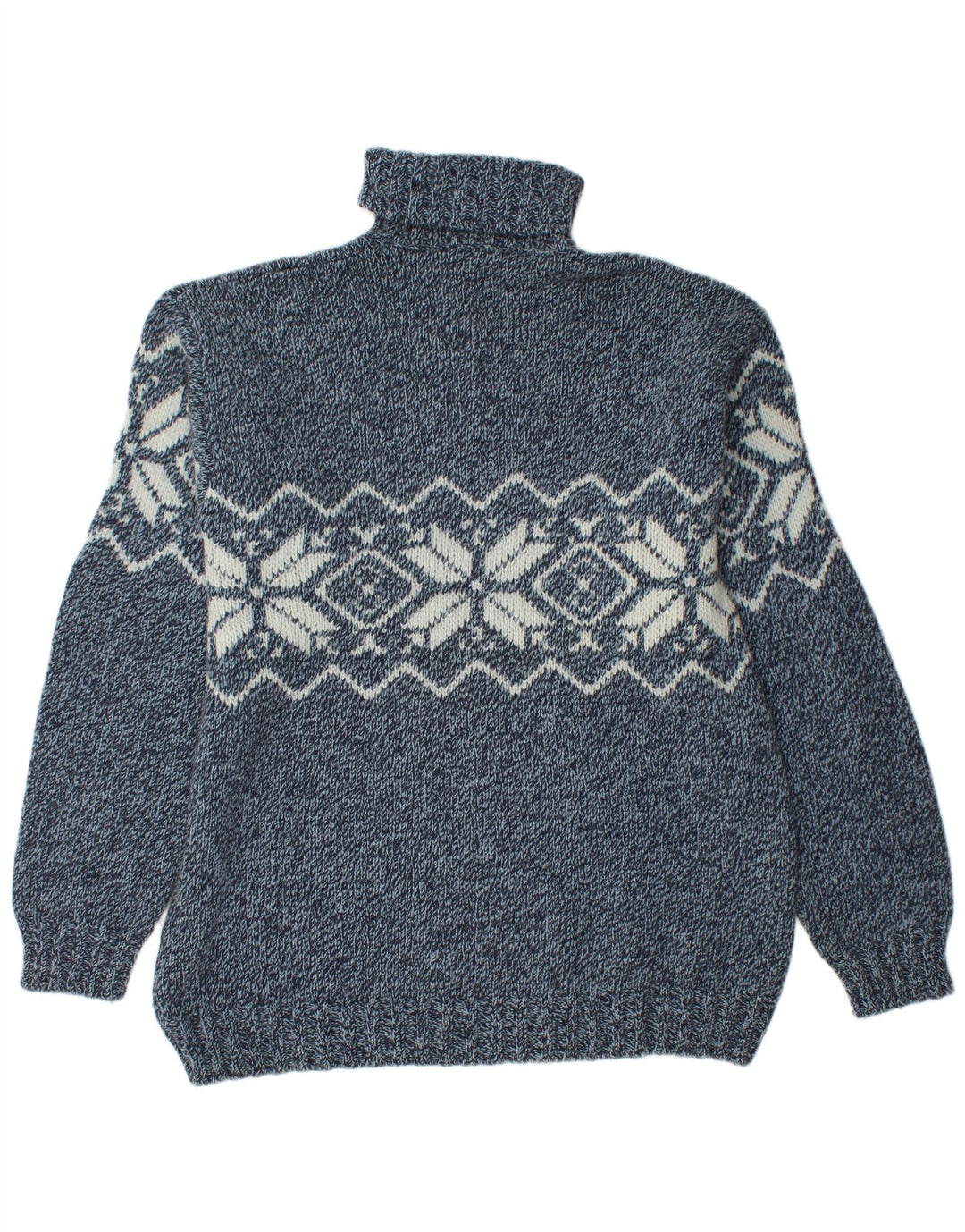 Barbieri muški pulover s rol izrezom XL tamnoplavi Fair Isle