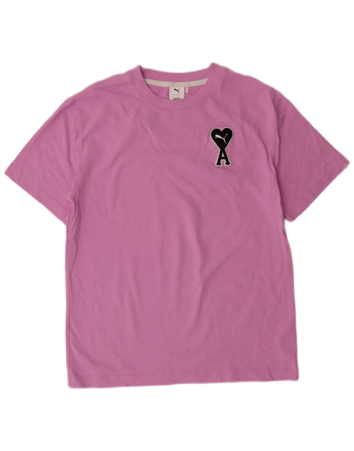 Puma muška majica kratkih rukava s grafičkim motivima, mali ružičasti pamuk