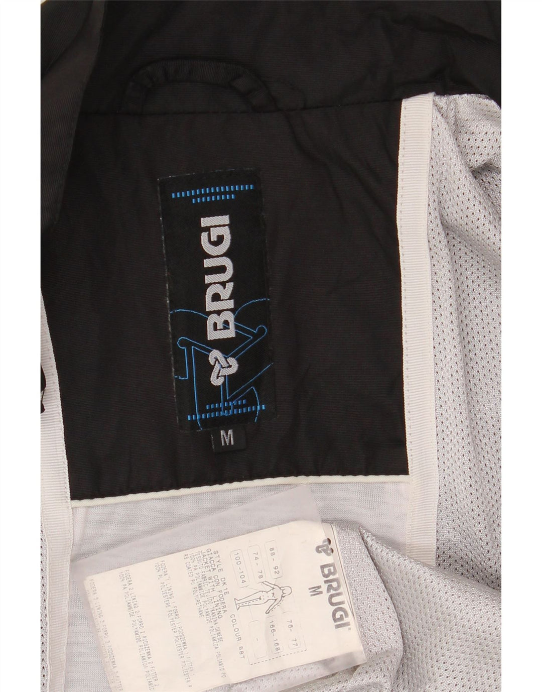 Brugi muška kišna jakna UK 38 Srednje crni poliamid u boji