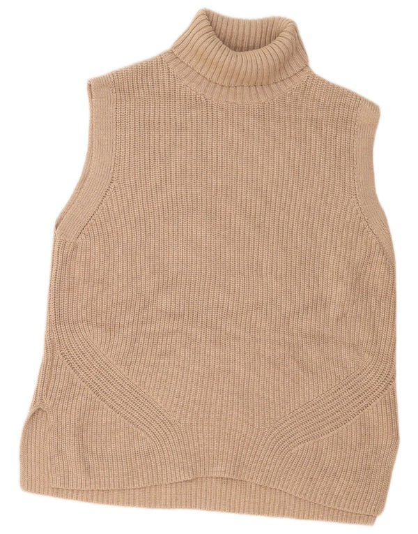 Marks & Spencer ženska majica bez rukava s dugačkim dugačkim rukavom UK 10 Small Beige