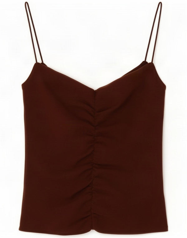 Zara ženski kratki Cami Top UK 8 Small Brown