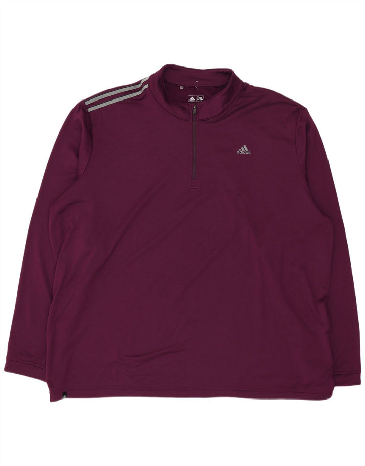 Adidas gornji dio trenirke s patentnim izrezom i 2XL ljubičasti poliester