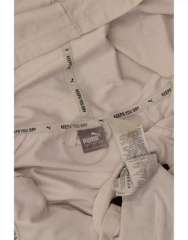 PUMA Ženska majica s kapuljačom s patentnim zatvaračem UK 10 Small White Colourblock