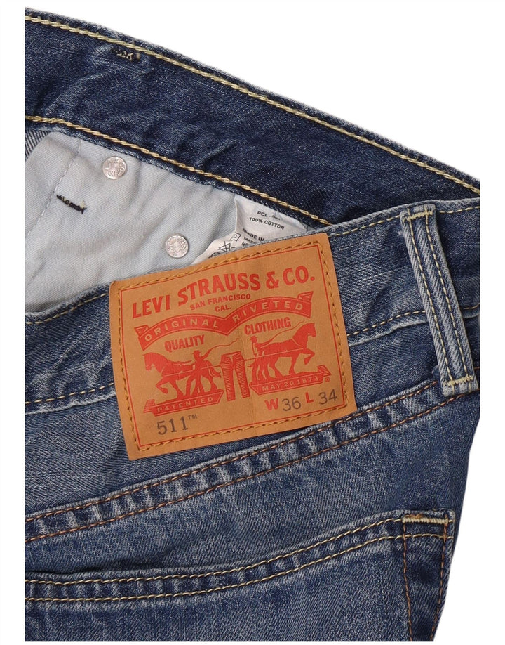 Levi's muške 511 uske traperice W36 L34 plavi pamuk