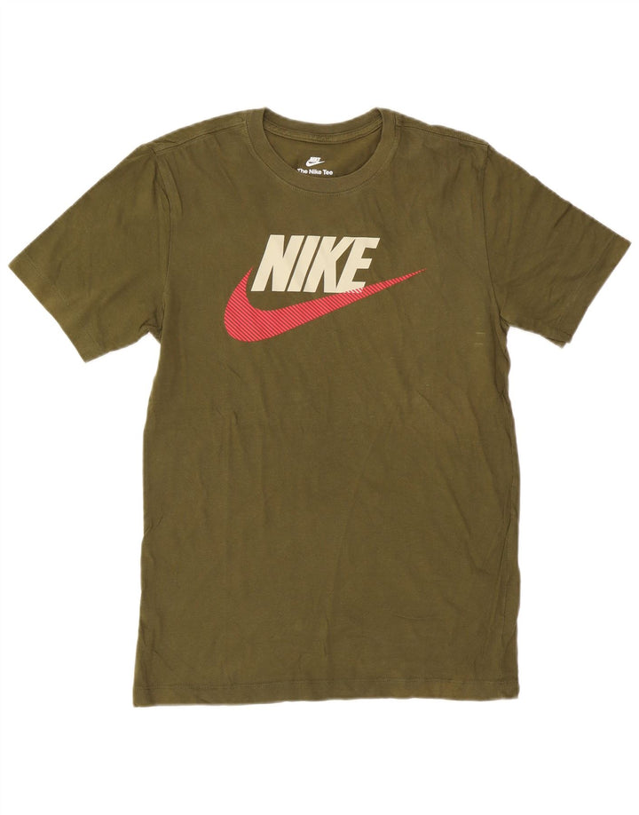 Nike muška majica s grafičkim motivima, mali kaki pamuk