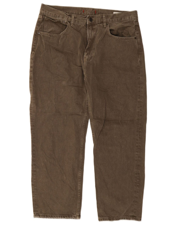 Zara ženske ravne traperice EU 46 2XL W36 L26 Kaki