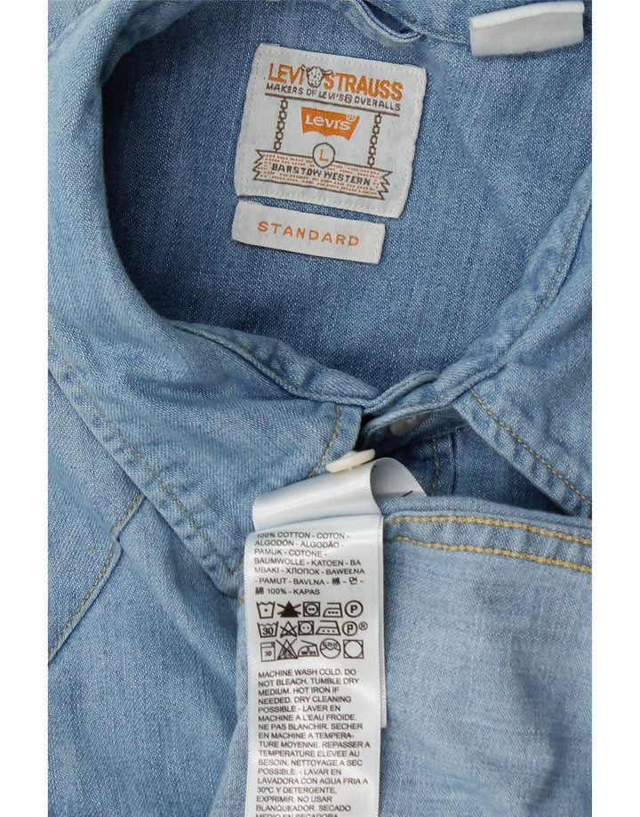 Levi's muška standardna traper košulja, veliki plavi pamuk