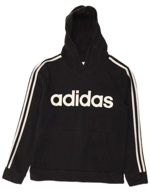 Adidas Ženska majica s kapuljačom s kapuljačom UK 10 Mali crni pamuk