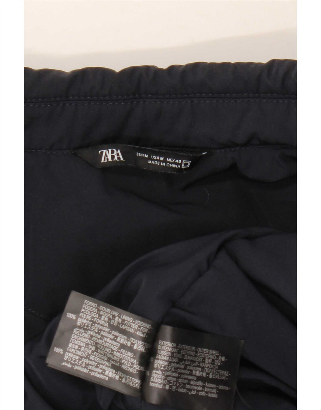 Zara muška bomber jakna UK 38 Srednji tamnoplavi poliester