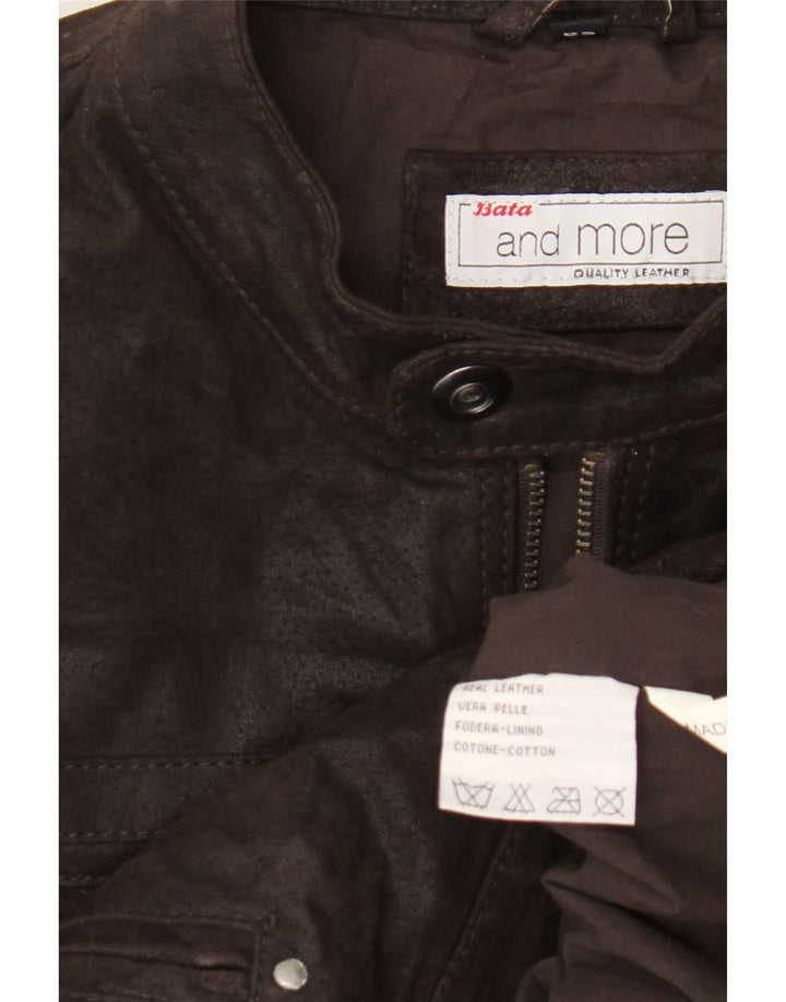 Bata and More muška kožna biciklistička jakna IT 52 XL smeđa