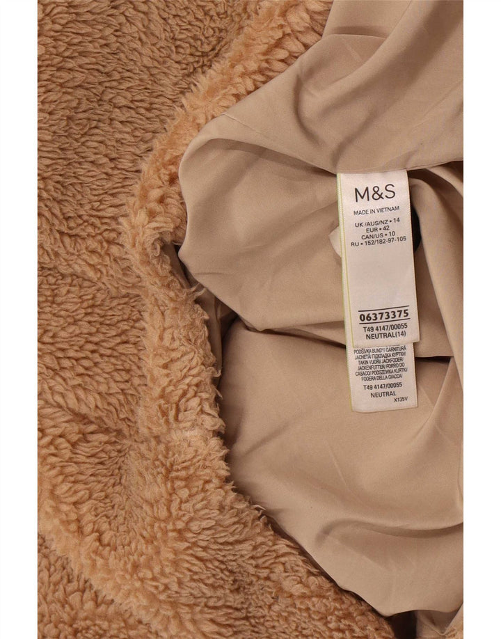 Marks & Spencer ženska jakna od flisa s medvjedićima UK 14 velika bež poliester