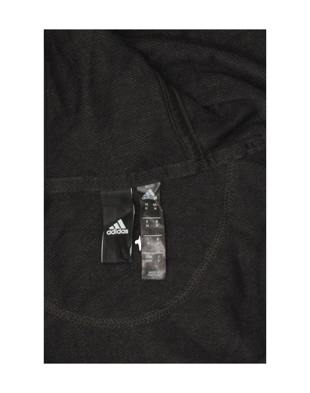 ADIDAS Mens Zip Hoodie Sweater Medium Black Cotton Vintage Adidas and Second-Hand Adidas from Messina Hembry 