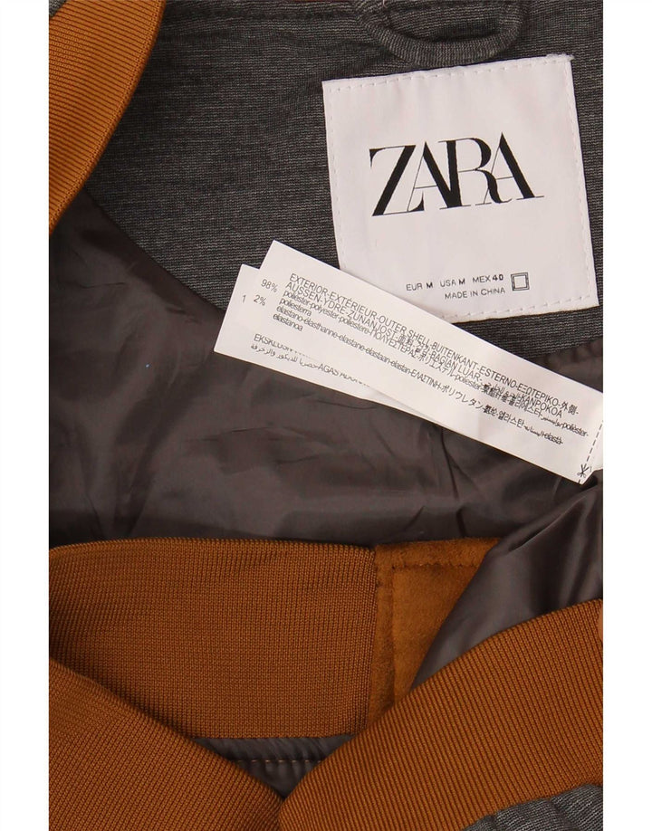 Zara muška bomber jakna UK 38 srednje smeđi poliester u boji