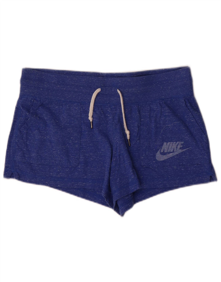 Nike ženske kratke sportske hlače s grafičkim motivima UK 12 srednje plavi flekasti poliester
