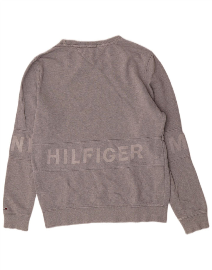 Tommy Hilfiger muški džemper s grafičkim motivima, veliki sivi pamuk