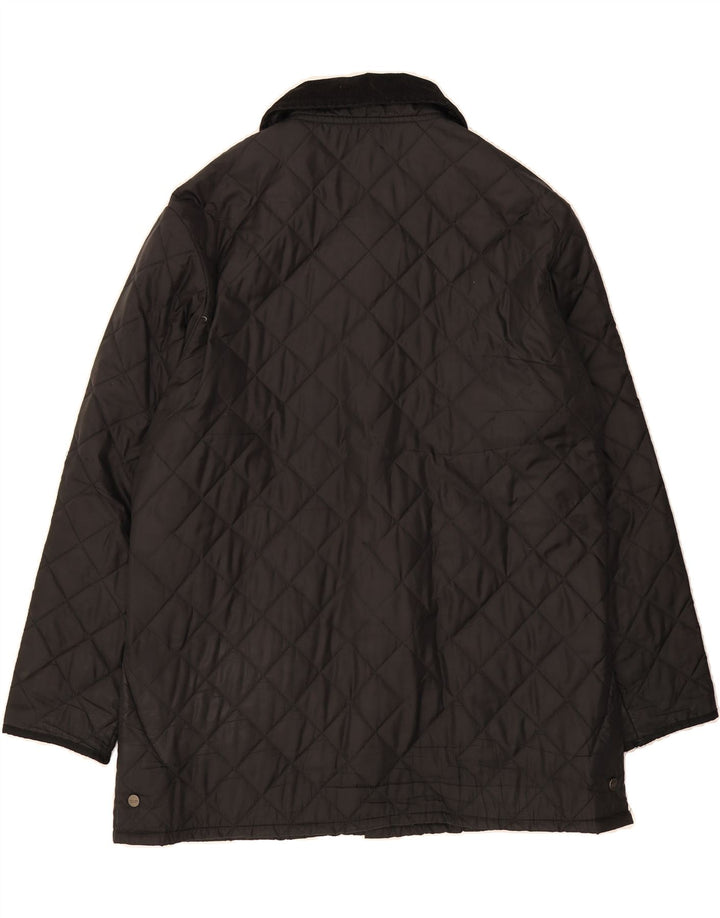CHRISTIAN BERG Mens Quilted Jacket UK 44 2XL Black Polyester Vintage Christian Berg and Second-Hand Christian Berg from Messina Hembry 