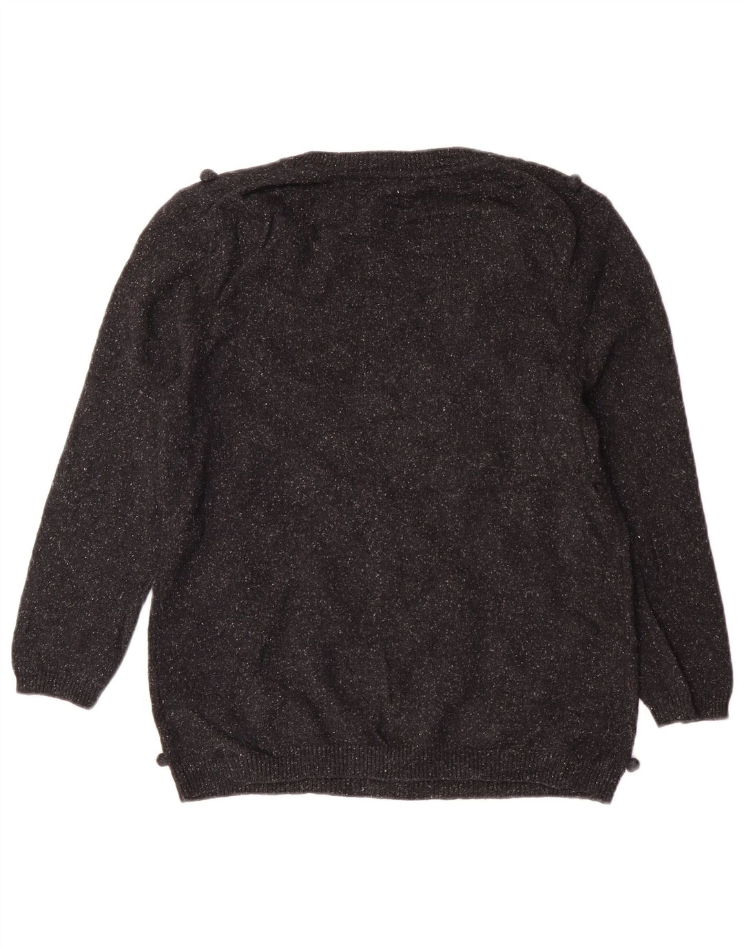 Hobbs ženski džemper s veznim izrezom UK 14 srednje crne vunene klasike