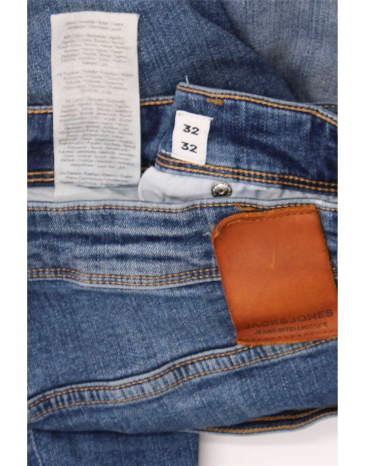 Jack & Jones muške uske traperice GLENN W32 L32 plavi pamuk