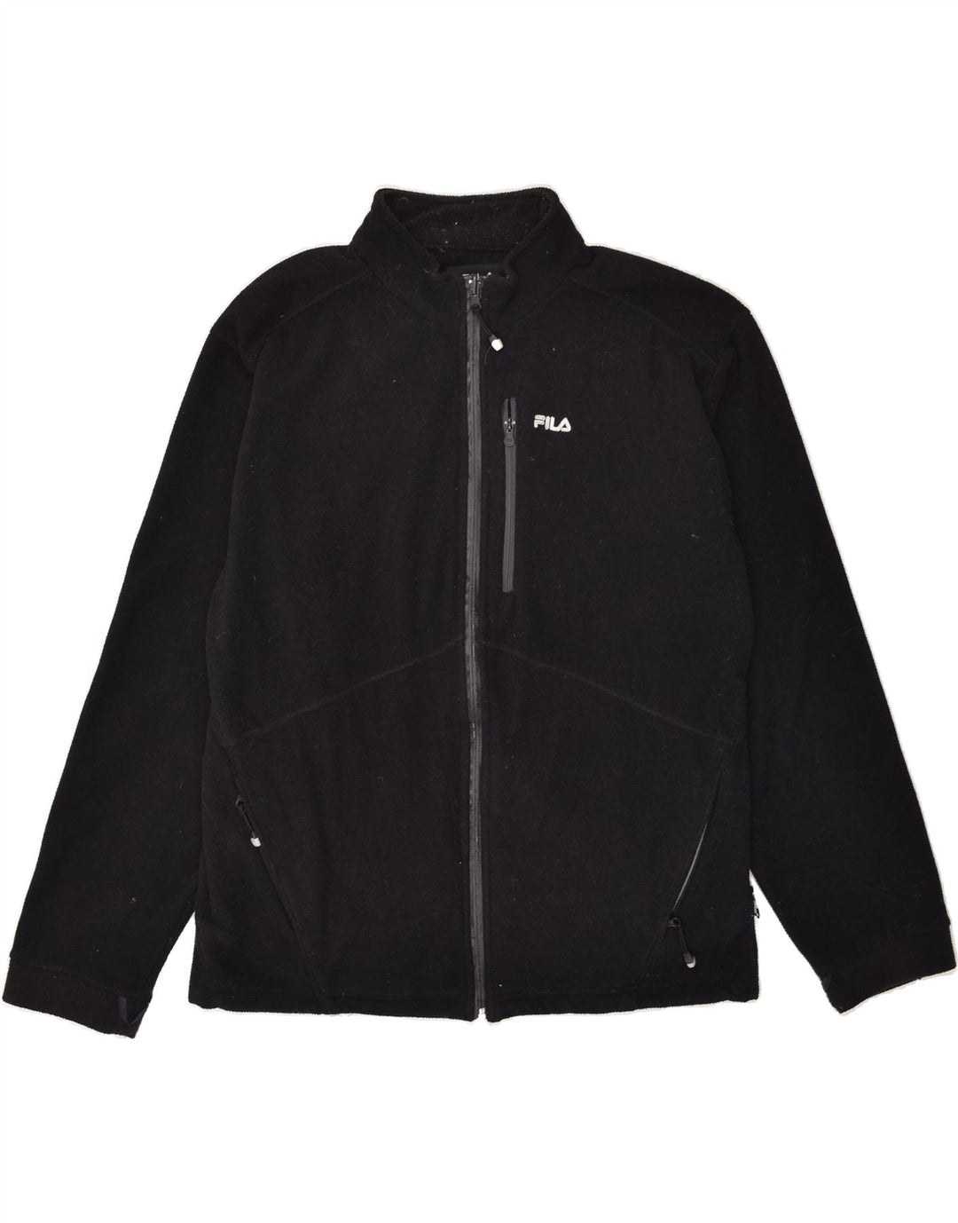 FILA Womens Tracksuit Top Jacket UK 20 2XL Black Polyester Vintage Fila and Second-Hand Fila from Messina Hembry 