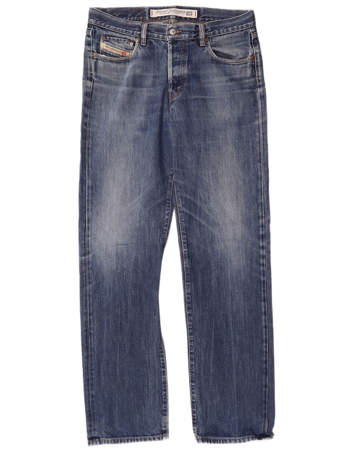 DIESEL Muške ravne traperice W34 L33 Blue Cotton Classic