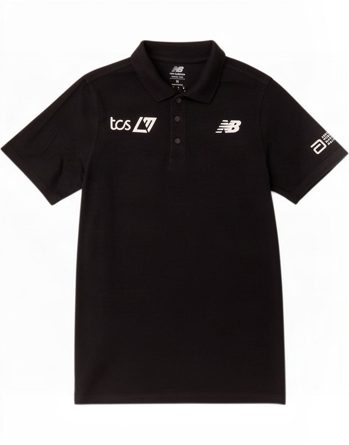 New Balance muška grafička polo majica Srednje crni pamuk