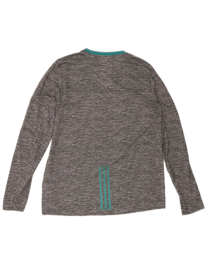 Adidas muška majica Climalite dugih rukava s velikim sivim pjegama od poliestera