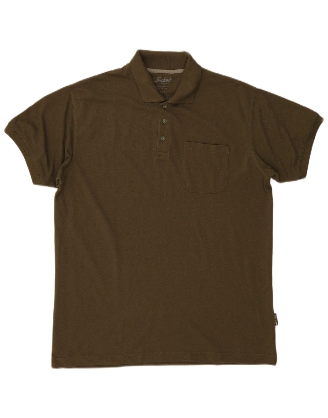 SNICKERS Mens Classic Polo Shirt Large Khaki Polyester
