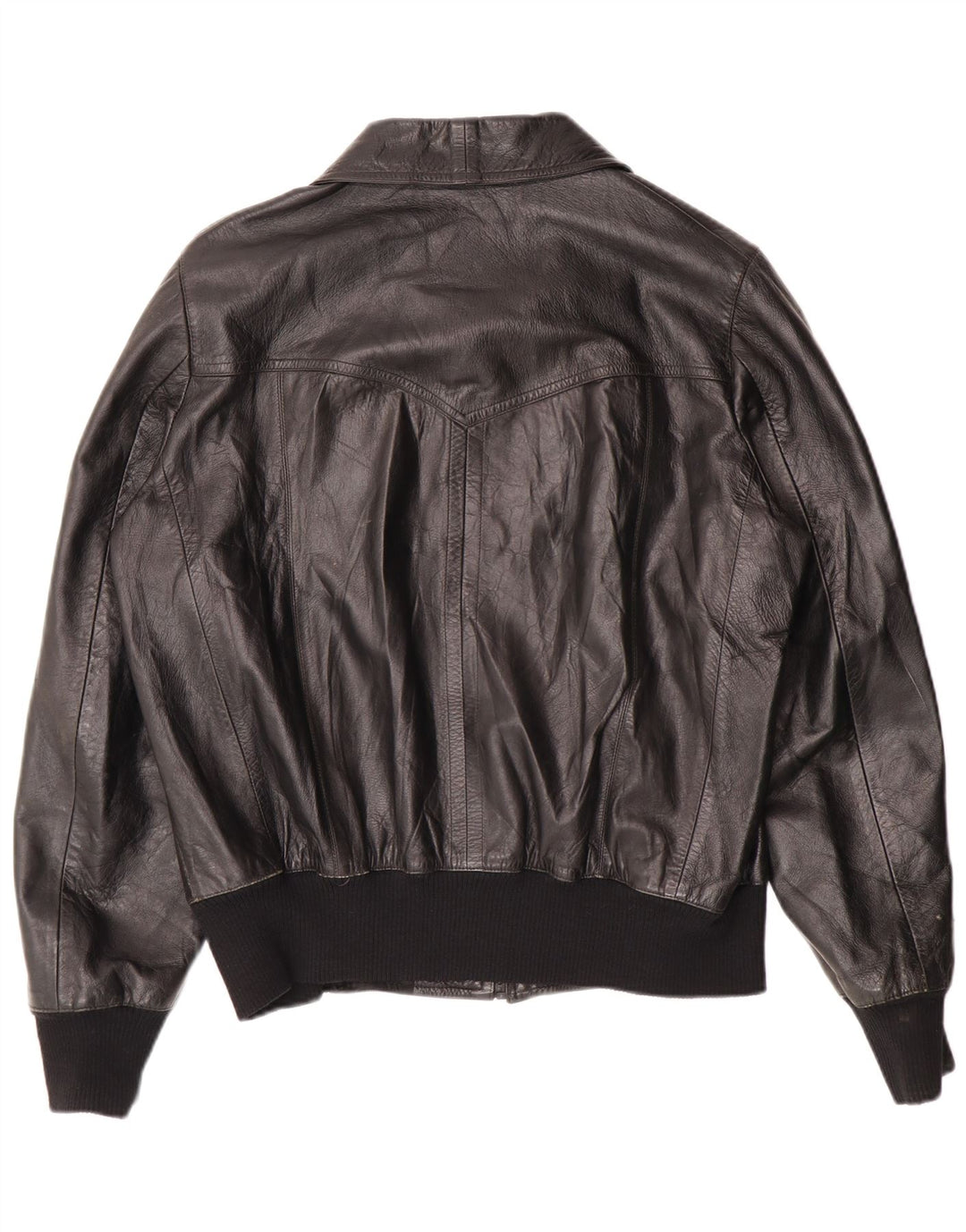 Vintage muška kožna jakna UK 38 srednje crna klasična