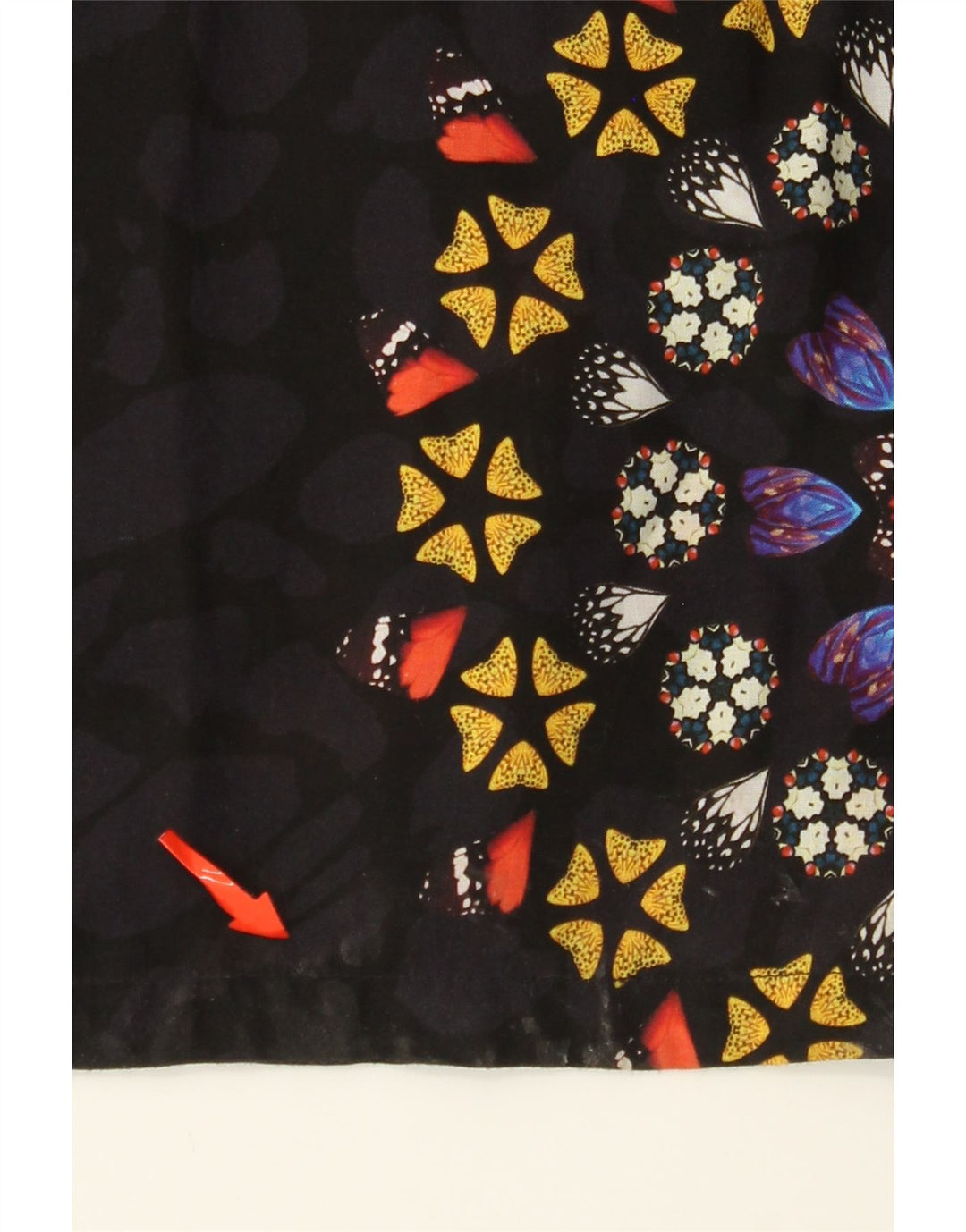 DESIGUAL Ženski grafički kombinezon bez rukava UK 14 Veliki crni cvjetni