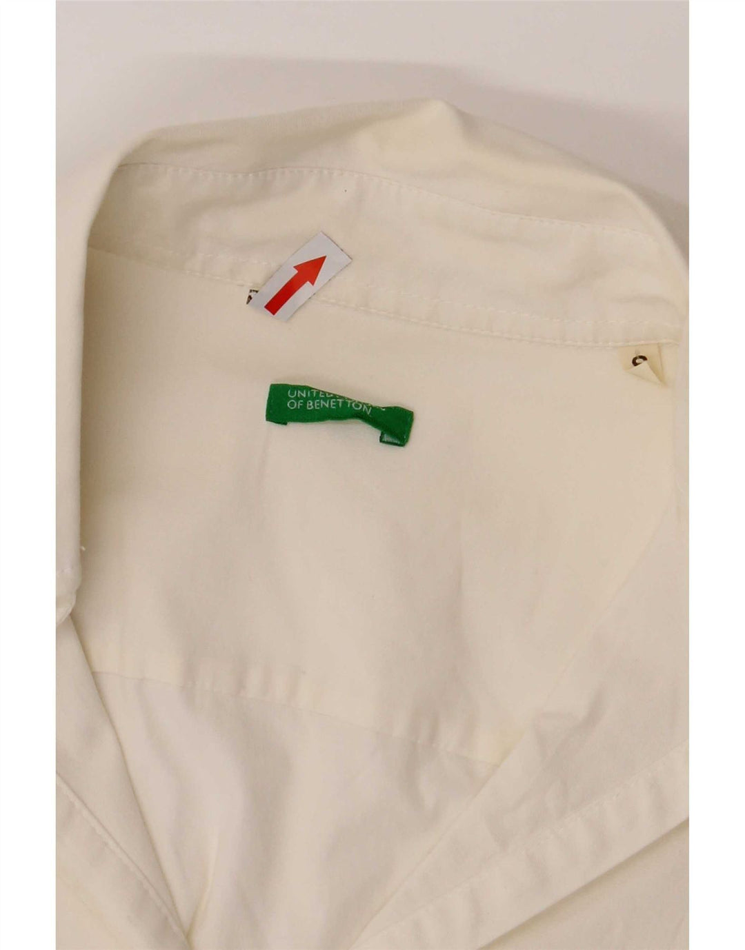Benetton ženska pulover majica UK 10 Mali bijeli pamuk