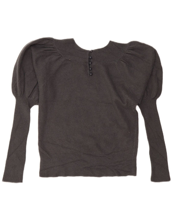 French Connection ženski džemper s veznim izrezom UK 14 Velika siva angora