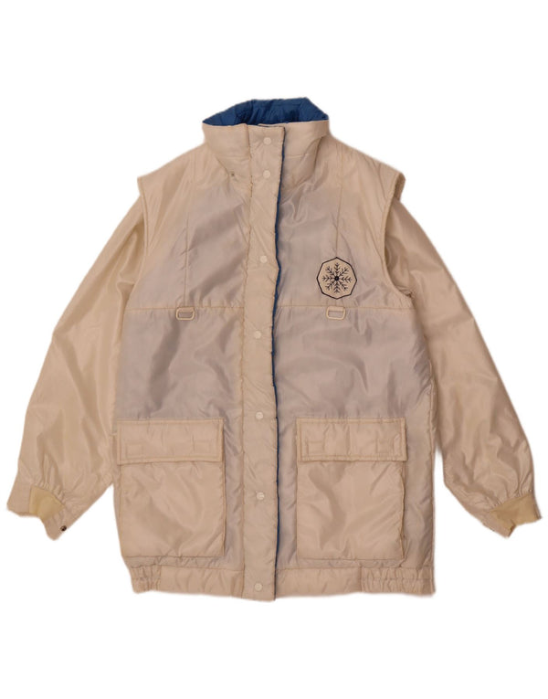 Vintage Womens Raincoat UK 14 Medium White