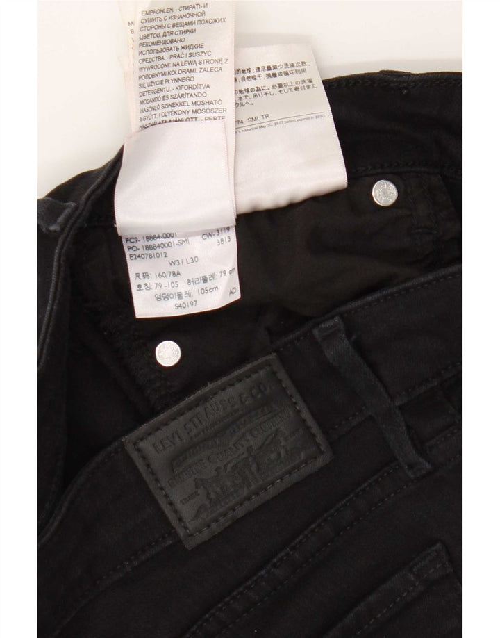 Levi's ženske 712 uske traperice W31 L30 crni pamuk