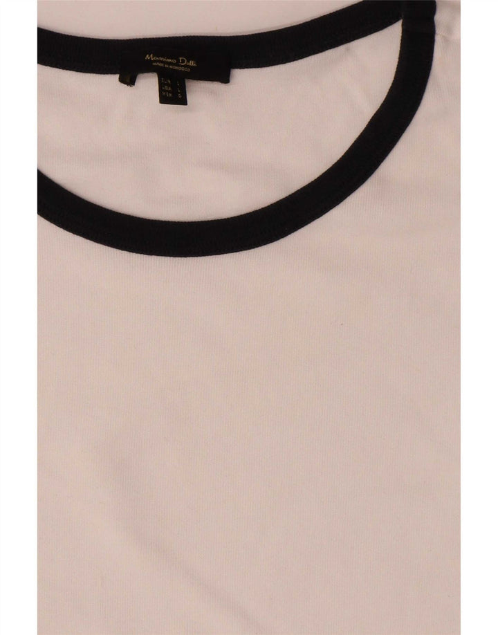 Massimo Dutti Ženska majica kratkih rukava UK 14 Large White Colourblock