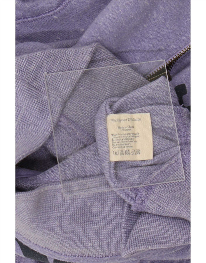 Jack Wills, muška pulover s kapuljačom s patentnim zatvaračem, srednji ljubičasti pjegavi poliester