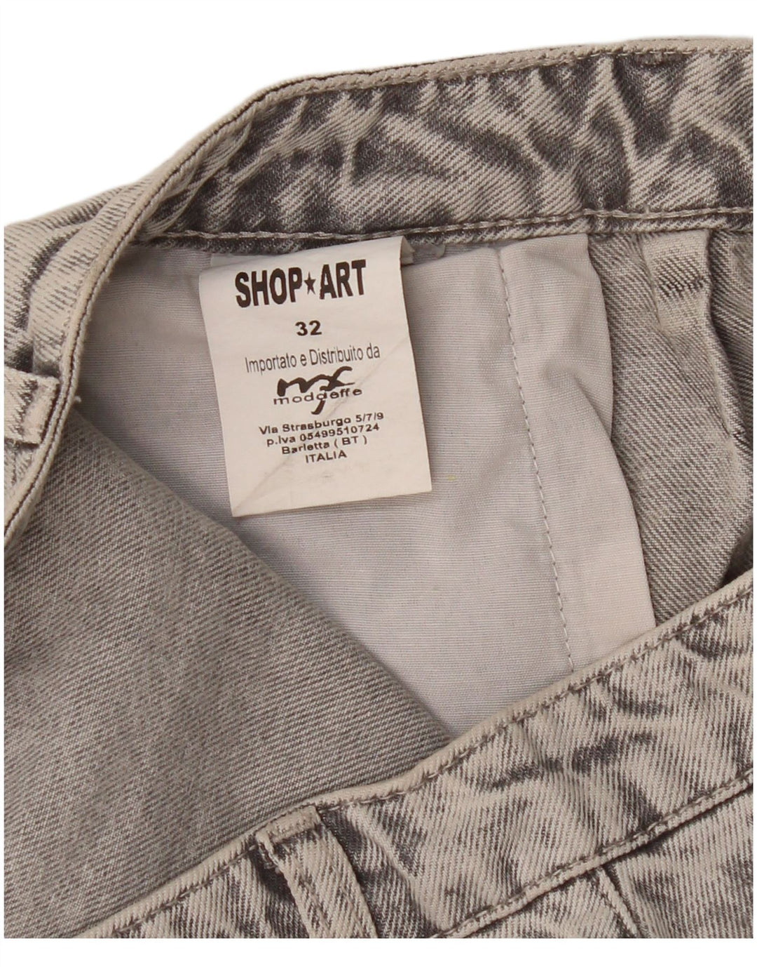 Vintage ženske široke traperice W32 L27 sivi pamuk