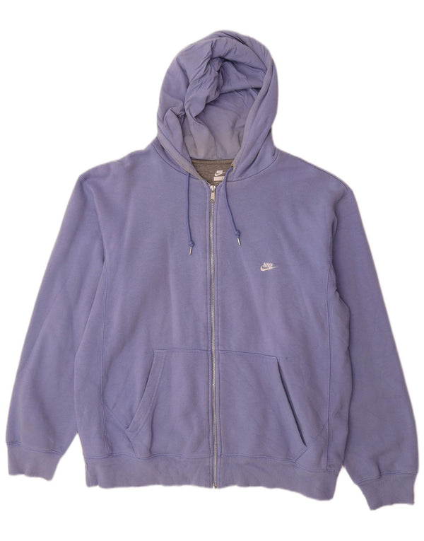 Nike muški pulover s kapuljačom s patentnim zatvaračem UK 45/47 XL ljubičasti pamuk