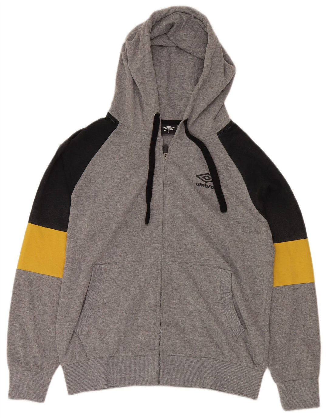 UMBRO muški pulover s kapuljačom na patentni zatvarač, srednje sivi pamuk