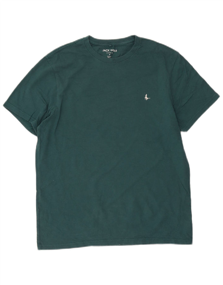 Jack Wills Mens Classic Fit T-Shirt Top Medium Green Cotton