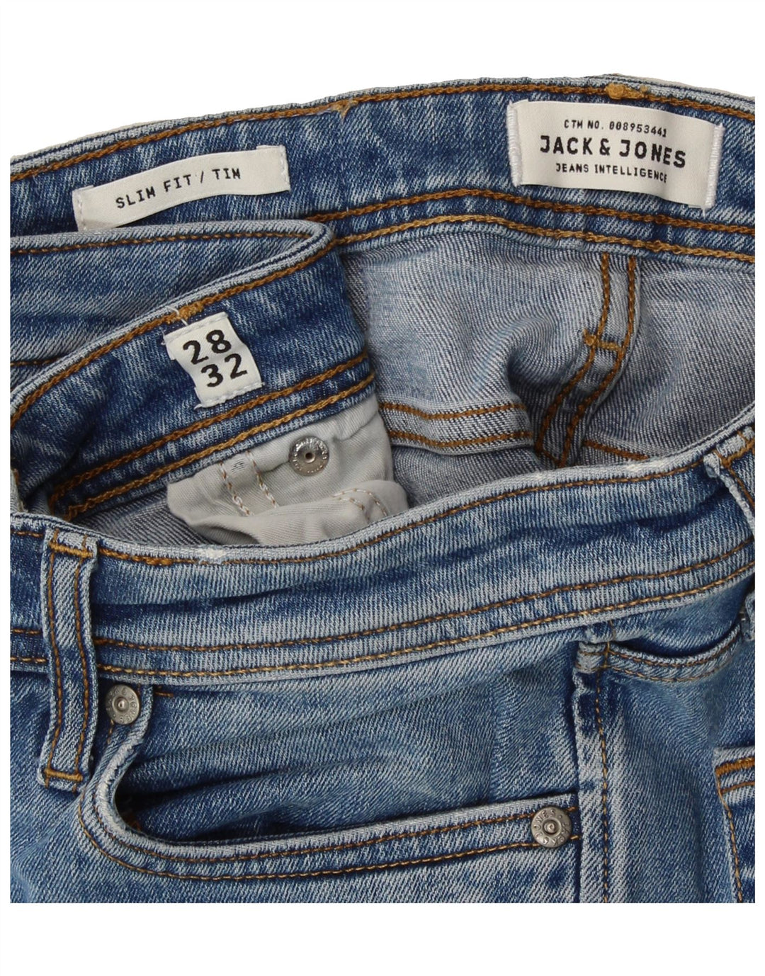 JACK & JONES Mens Tim Slim Jeans W28 L32 Blue Vintage Jack & Jones and Second-Hand Jack & Jones from Messina Hembry 