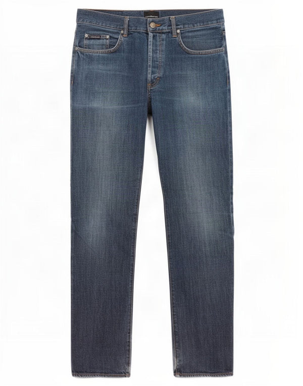 Calvin Klein Mens Straight Jeans W36 L33 Blue Cotton
