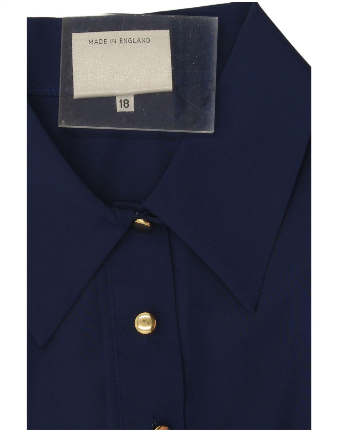 Vintage ženska velika polo majica UK 18 XL tamnoplavi poliester