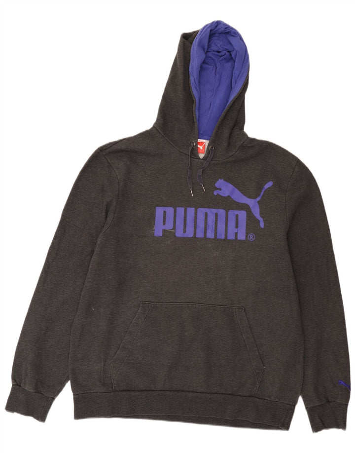 Puma muška majica s kapuljačom s kapuljačom velika siva